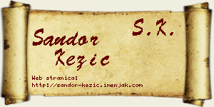 Šandor Kezić vizit kartica